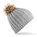 Beechfield Ladies/Womens Faux Fur Pom Pom Winter Beanie