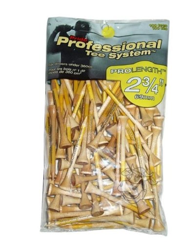 Pride PTS ProLength 2 3/4" Golf Tees 100 ct Natural