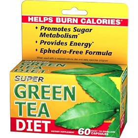 Super Green Tea Diet - Helps Burn Calories, 60 caps,(Good'n Natural)