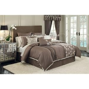 Croscill Home Cascade Queen Comforter Set 4-Piece Chocolate