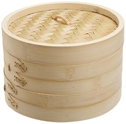 Concord 3 Piece 8 Inch Bamboo Steamer