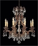 Savoy House 1-2450-8-8 New Tortoise Shell with Silver European Tuscan Eight Light Up Lighting Chandelier from the European Collection
