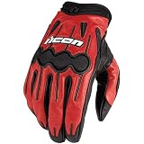 Icon Men's Arc Gloves Red XL