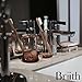 Briiith Acrylic Toothbrush Holder,Ring Dish Stand for Bathroom Vanity Countertops- Marsala,Brown