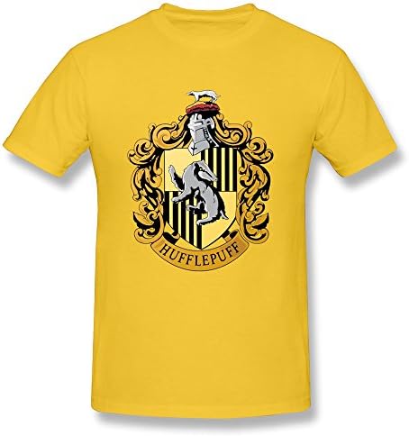 AOLiLiPO Harry Potter Hufflepuff Badger O-Neck Tee Shirts For Men