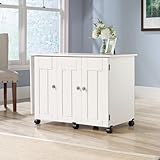 Sauder Sewing Craft Cart in Soft White