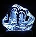 Engraved Lead Crystal -- Penguin Family