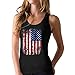 4th of July Vintage Distressed USA Flag Racerback Women's Tank Top