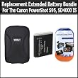 Replacent Extended Battery Bundle For Canon PowerShot S95, SD4000 IS, ELPH 500 HS Digital Camera Includes Replacement NB-6L (1200 mAH) Extended Life Battery + Deluxe Hard Case + LCD Screen Protectors