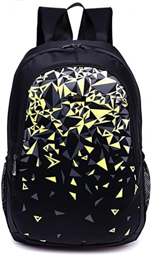 Pretty May Business Casual Backpack Primary & Middle School Bookbag Breathable Waterproof Daypacks (Yellow)