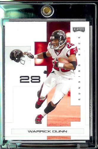 2007 Playoff NFL Playoffs Football # 7 Warrick Dunn - Atlanta Falcons - Premium Trading Card in Protective Display Case