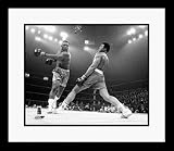 Muhammad Ali and Joe Frazier Boxing Ali / Frazier I Black and White Framed 8 x 10 Photograph