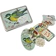 Cavallini Glitter Holiday Birds Die Cut Gift Tags in Keepsake Tin 36 count (6 designs)