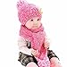 Baby Hood Scarf, Misaky Winter Baby Kids Girls Boys Warm Woolen Coif Caps Hats (Hot Pink)