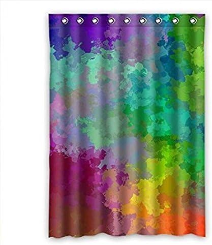 Tall Switch Colorful Wave Seri Waterproof Bedroom Custom window Curtain One Piece 52"W x 84"L
