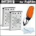 2 Pack Battery Kit For Fujifilm FinePix XP60 Waterproof Digital Camera Includes 2 Extended Replacement (1000Mah) For Fuji NP-45A Batteries + Floating Strap + MicroFiber Cleaning Cloth