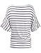 Mabssi Womens Shorts sleeve Strape Loose Fit T-shirts