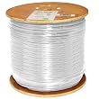 Cat6, 550 MHz, Shielded, 23AWG, 8C Solid Pure Copper, CMR, 1000ft, White, Bulk Ethernet Cable