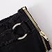 VIGVOG Women Black Wash Denim Shorts Lace Up Hot Sexy Clubwear