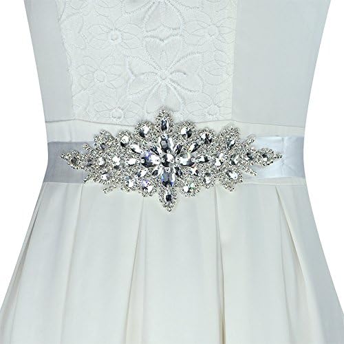 Premiere Glamorous Crystal Belt: Excellent for Formal &amp; Wedding Dresses - Elegant &amp; Stylish Rhinestone Beaded Belt - Make Your Dress Stand Out By Customizing It - Full Money Back Guarantee - LB-177