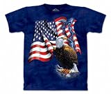 The Mountain Eagle Flag Lightning Adult Tee T-shirt