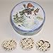 Scott's Cakes 1 lb. Milk Chocolate Covered Pretzel with White Chocolate Chips in a Classic Snowman Tin