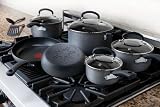 T-fal E918SC64 Ultimate 12-Piece Hard Anodized Nonstick Cookware Set, Gray