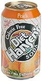 Hansens Soda Diet Peach, 12-Ounce Cans (Pack of 24)