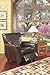 Coaster Havana Retro Style Leather Sofa Club Chair Recliner, Brown
