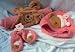 Baby Girl, Pink Teddy Bear Hooded Blanket, Mittens and Hat, Great for Halloween Costume