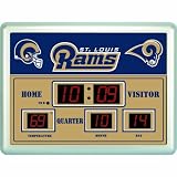 St. Louis Rams 14 x 19 LED Scoreboard Clock and Thermometer