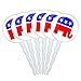 Set of 6 Cupcake Picks Toppers Decoration Patriotic and Political - Republican Elephant