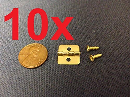 10 Pieces - Gold Color Mini Butterfly Hinges Cabinet Drawer Jewelry Box DIY C11