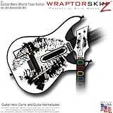 Big Kiss Black on White Skin fits Band Hero, Guitar Hero 5 & World Tour Gui ....