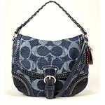 Coach Poppy Denim Signature Hobo 18991