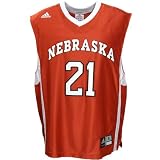 Adidas Nebraska Cornhuskers #21 Scarlet Replica Basketball Jersey