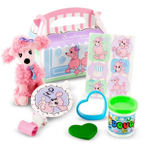 Pink Poodle in Paris 2nd Birthday Party Favor Box Party Supplies