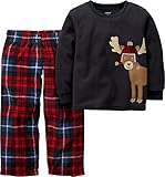 Carters Little Boys Moose Pajama Set