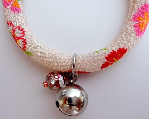 Khusus Zakka Chirimen Cat Collar Tombo Dama with Adjustable for Cat S Size