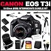 Canon EOS Rebel T3i 18 MP CMOS APS-C Sensor DIGIC 4 Image Processor Full-HD Movie Mode Digital SLR Camera with 3.0-Inch Clear View Vari-Angle LCD and EF-S 18-55mm f/3.5-5.6 IS Lens (8GB Intermediate Bundle Kit) includes Charger, x2 Batteries, 8GB SD Card, USB Card Reader, HDMI Cable, Carrying Case, Mini Tripod, 67