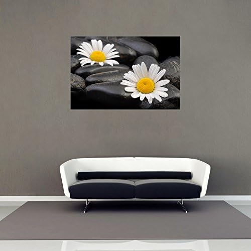 Au reVoir ZEN Stone Bamboo Meditation Art Buddha Mural Room Wall Decoration 12x20inch Canvas Paintings WFJ595