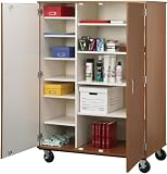 66 Tall - Open Shelf Storage with Doors and Lock IDA073
