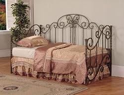 Powell Salem Daybed - "Distressed Pewter" & "Mottled Black Textured" Overlay with Rub-Through Accents