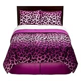 Purple Leopard Comforter Set – Full