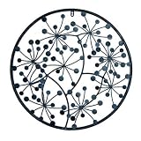 Review   / Contemporary Round Lead Look Cow Parsley Wall Art