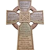 Irish Bedtime Blessing Celtic Cross Plaque