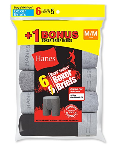 Hanes Boys` 6-Pack Dyed Boxer Brief