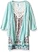 Beautees Girls' 2 Piece Cardigan and Printed Tank