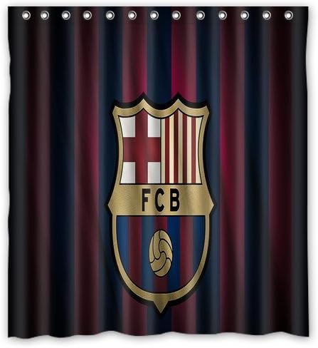 Brand New Stylish Design Barcelona F.C Shower Curtain Bathroom Waterproof Drapery/Panels/Treatment Polyester 66"(w) x 72"(h) Inches