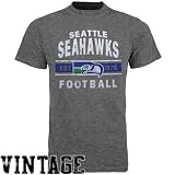 NFL Seattle Seahawks Vintage Team Arch T-Shirt - Charcoal (X-Large) at Amazon.com